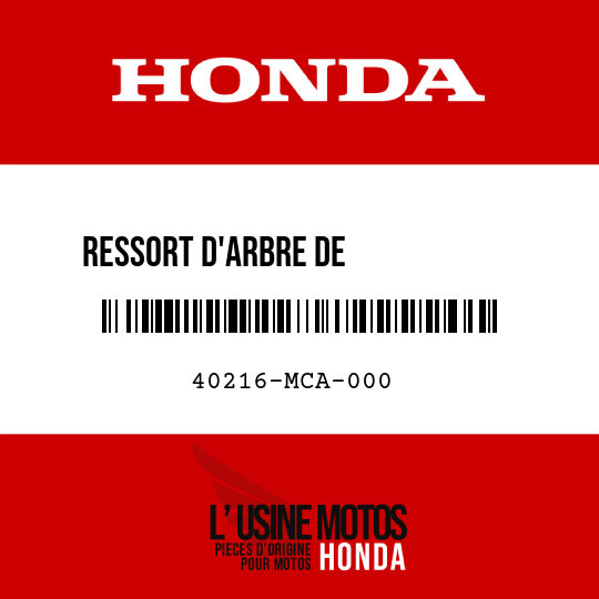 image de 40216-MCA-000 RESSORT D'ARBRE DE            TRANSMISSION