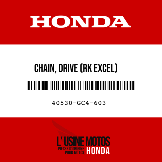 image de 40530-GC4-603 CHAIN, DRIVE (RK EXCEL) (RK420MS-RJ) (114L)