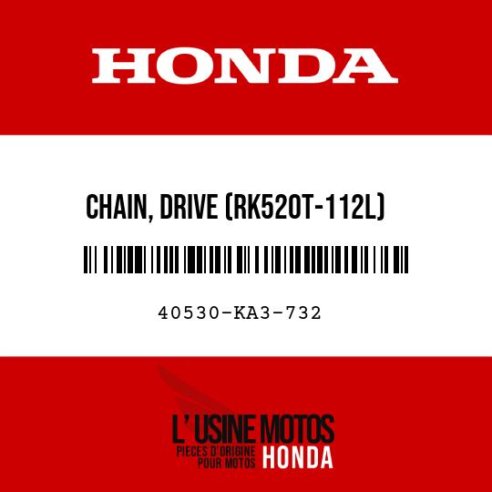 image de 40530-KA3-732 CHAIN, DRIVE (RK520T-112L)
