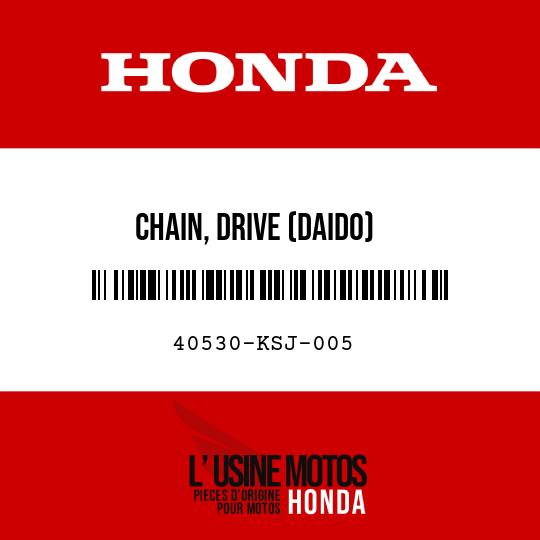 image de 40530-KSJ-005 CHAIN, DRIVE (DAIDO) (DID428HD-118RB)