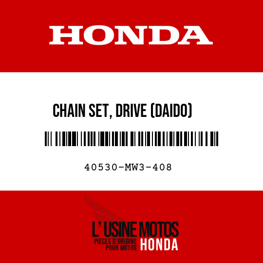 image de 40530-MW3-408 CHAIN SET, DRIVE (DAIDO) (DID525V9-112LE)