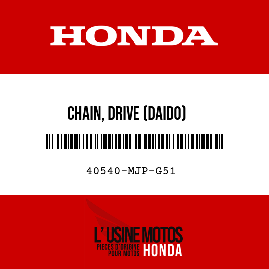 image de 40540-MJP-G51 CHAIN, DRIVE (DAIDO) (DID525HV3-130ZB) (STANDARD LINK 124L)