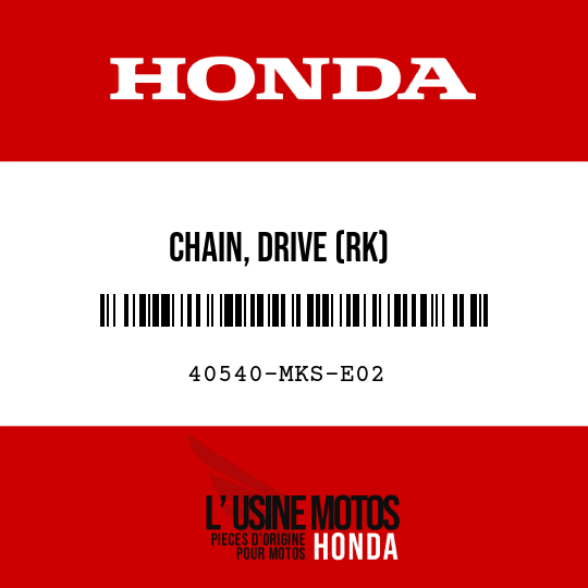 image de 40540-MKS-E02 CHAIN, DRIVE (RK) (RK525MRO-130-LJFZ) (STANDARD LINK 122L)