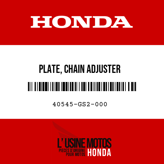 image de 40545-GS2-000 PLATE, CHAIN ADJUSTER