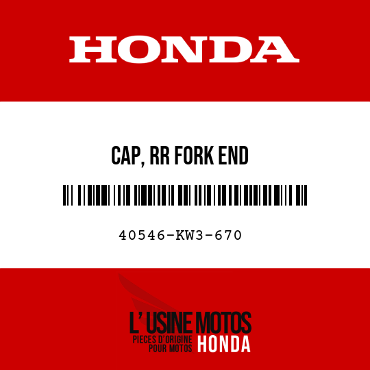 image de 40546-KW3-670 CAP, RR FORK END