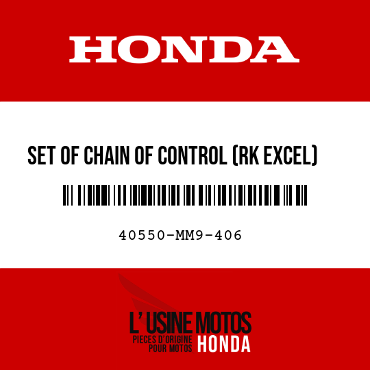 image de 40550-MM9-406 SET OF CHAIN OF CONTROL (RK EXCEL) (525SM0-118LE)
