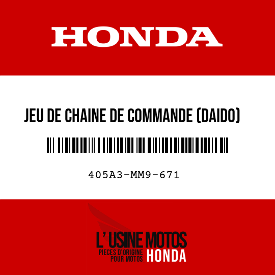 image de 405A3-MM9-671 JEU DE CHAINE DE COMMANDE (DAIDO) (DID525V8-118LE)