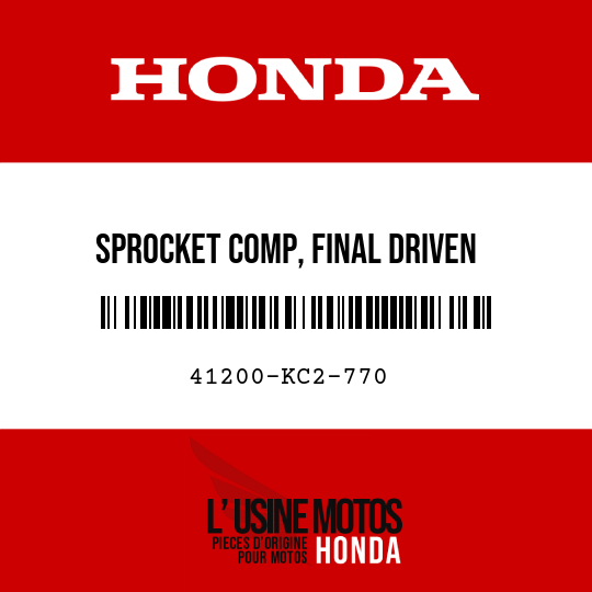 image de 41200-KC2-770 SPROCKET COMP, FINAL DRIVEN