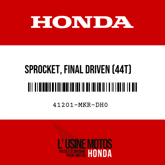 image de 41201-MKR-DH0 SPROCKET, FINAL DRIVEN (44T)