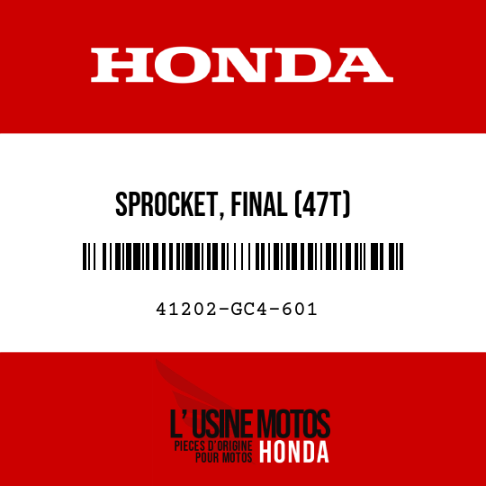 image de 41202-GC4-601 SPROCKET, FINAL (47T)