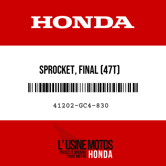 image de 41202-GC4-830 SPROCKET, FINAL (47T)