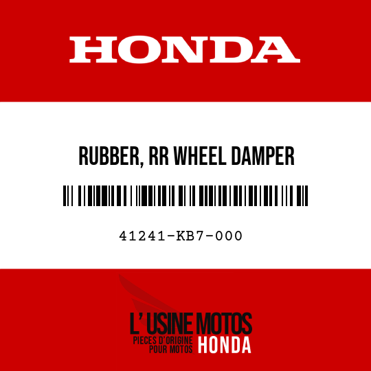 image de 41241-KB7-000 RUBBER, RR WHEEL DAMPER