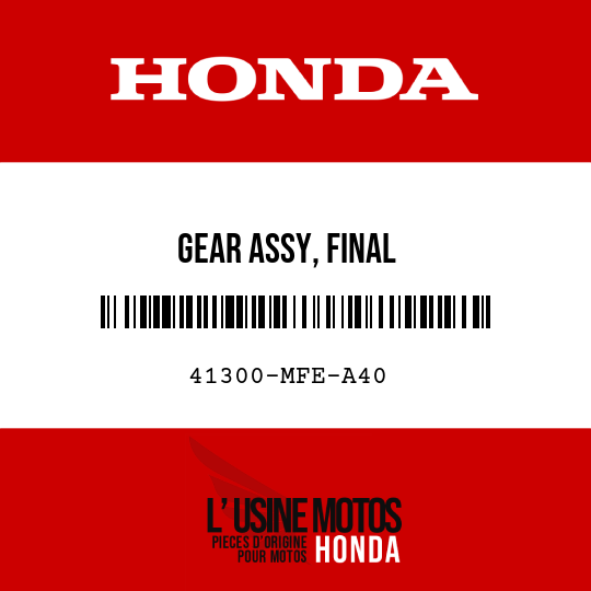 image de 41300-MFE-A40 GEAR ASSY, FINAL