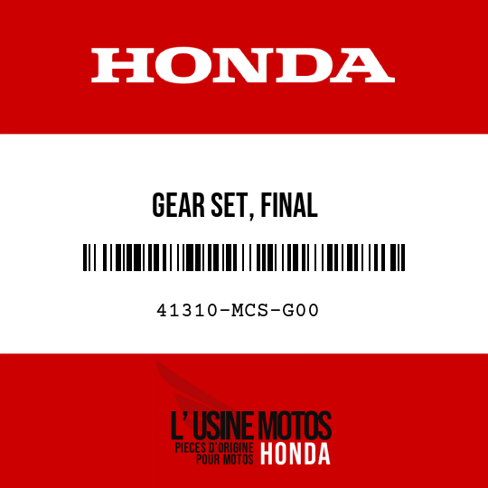 image de 41310-MCS-G00 GEAR SET, FINAL