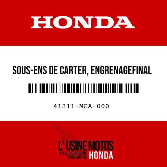 image de 41311-MCA-000 SOUS-ENS DE CARTER, ENGRENAGEFINAL