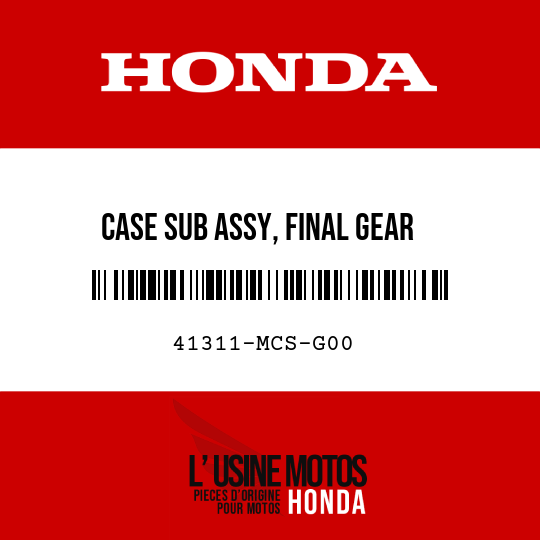 image de 41311-MCS-G00 CASE SUB ASSY, FINAL GEAR