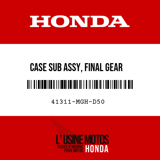 image de 41311-MGH-D50 CASE SUB ASSY, FINAL GEAR