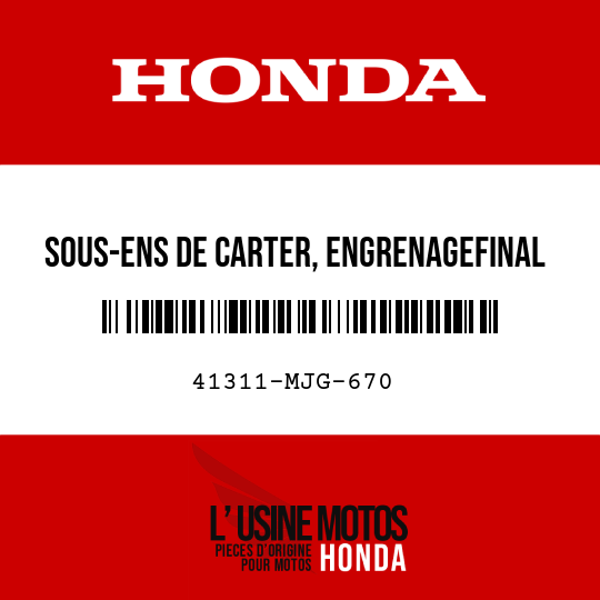 image de 41311-MJG-670 SOUS-ENS DE CARTER, ENGRENAGEFINAL
