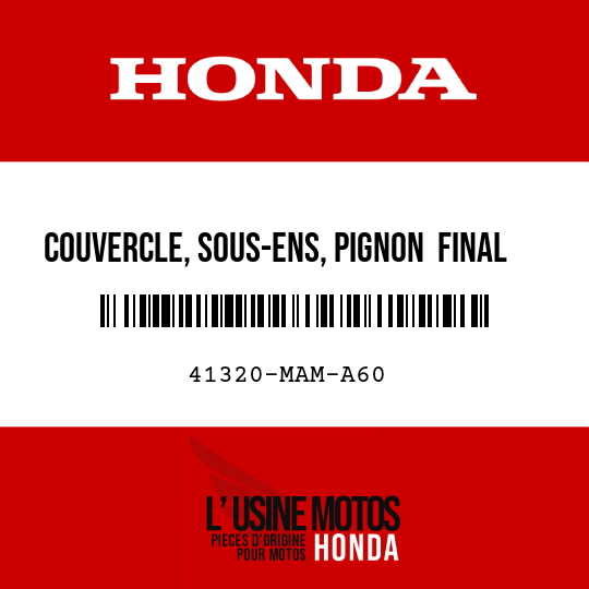 image de 41320-MAM-A60 COUVERCLE, SOUS-ENS, PIGNON  FINAL