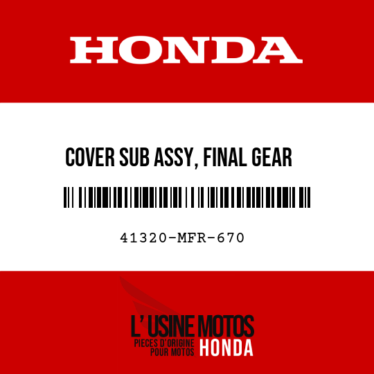 image de 41320-MFR-670 COVER SUB ASSY, FINAL GEAR
