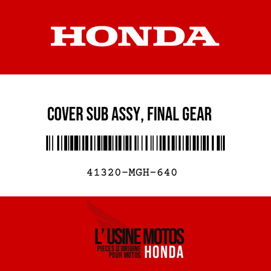 image de 41320-MGH-640 COVER SUB ASSY, FINAL GEAR