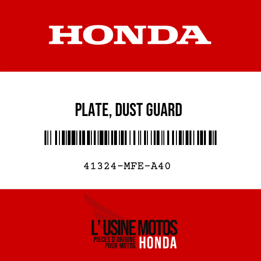 image de 41324-MFE-A40 PLATE, DUST GUARD