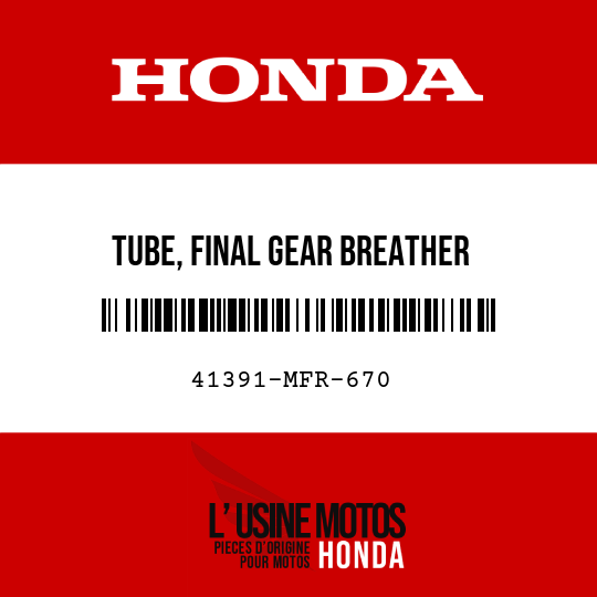 image de 41391-MFR-670 TUBE, FINAL GEAR BREATHER