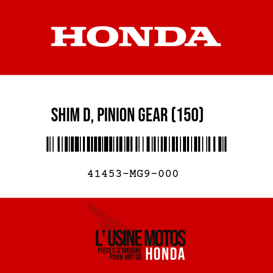 image de 41453-MG9-000 SHIM D, PINION GEAR (150)