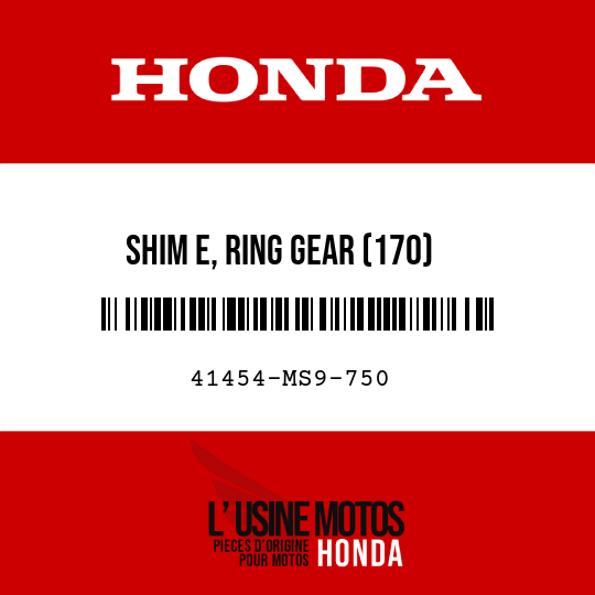 image de 41454-MS9-750 SHIM E, RING GEAR (170)