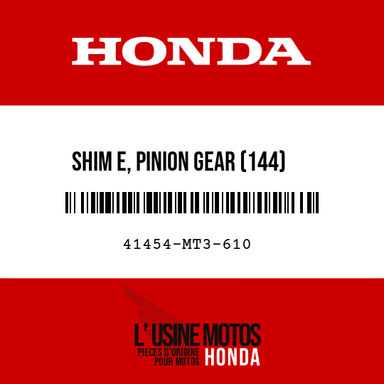 image de 41454-MT3-610 SHIM E, PINION GEAR (144)