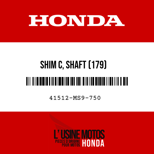 image de 41512-MS9-750 SHIM C, SHAFT (179)
