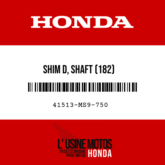 image de 41513-MS9-750 SHIM D, SHAFT (182)