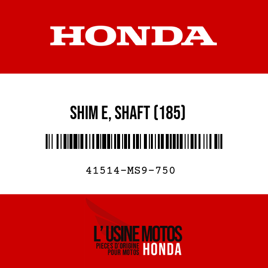 image de 41514-MS9-750 SHIM E, SHAFT (185)