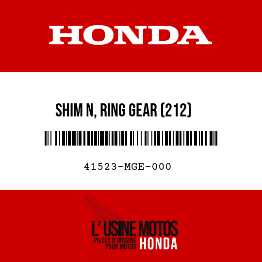 image de 41523-MGE-000 SHIM N, RING GEAR (212)