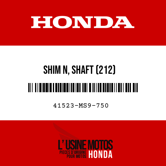 image de 41523-MS9-750 SHIM N, SHAFT (212)