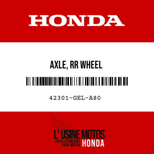 image de 42301-GEL-A80 AXLE, RR WHEEL