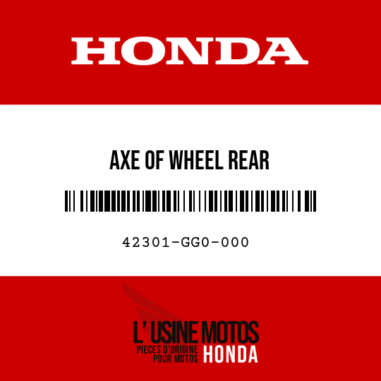 image de 42301-GG0-000 AXE OF WHEEL REAR