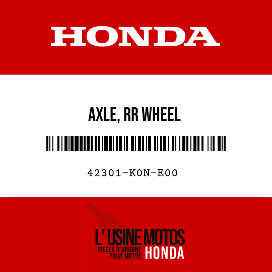 image de 42301-K0N-E00 AXLE, RR WHEEL