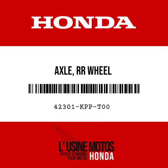 image de 42301-KPP-T00 AXLE, RR WHEEL