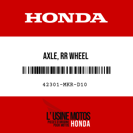 image de 42301-MKR-D10 AXLE, RR WHEEL
