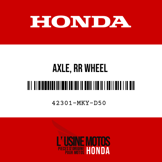 image de 42301-MKY-D50 AXLE, RR WHEEL