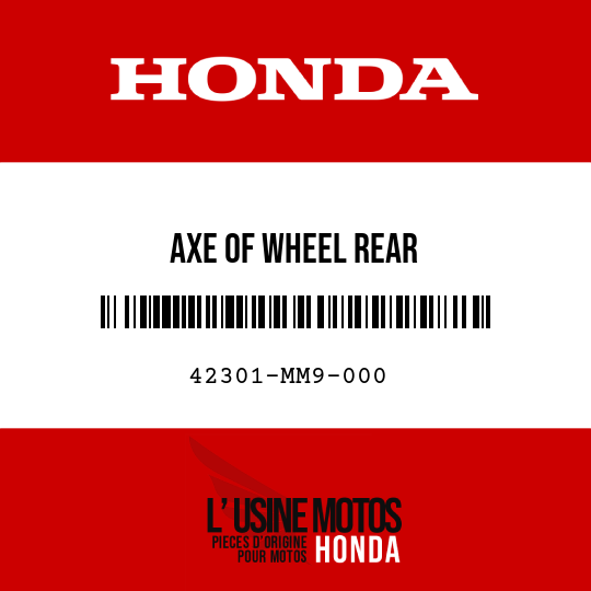 image de 42301-MM9-000 AXE OF WHEEL REAR