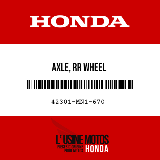 image de 42301-MN1-670 AXLE, RR WHEEL