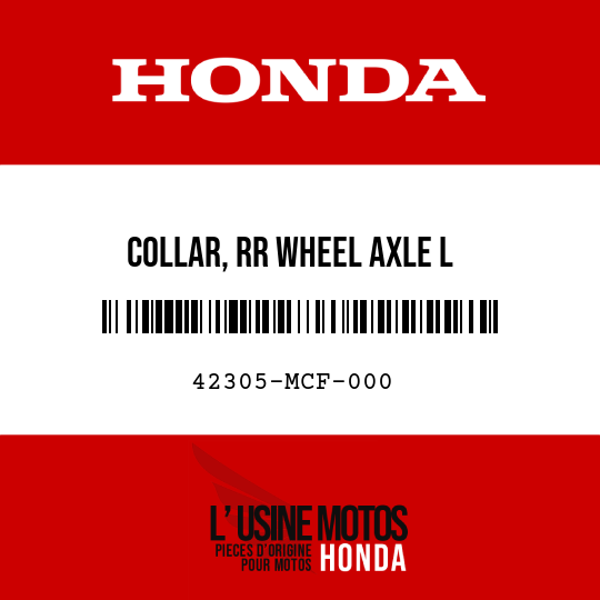 image de 42305-MCF-000 COLLAR, RR WHEEL AXLE L