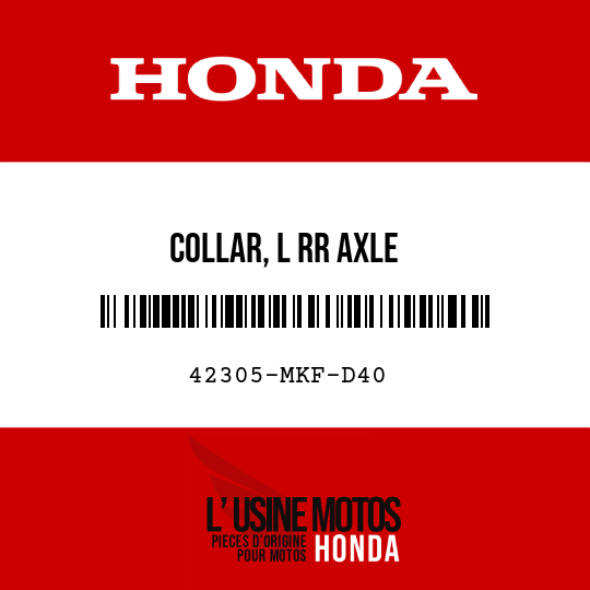 image de 42305-MKF-D40 COLLAR, L RR AXLE