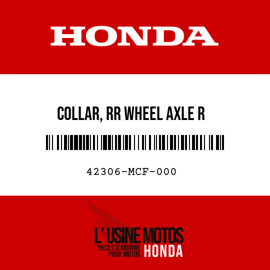 image de 42306-MCF-000 COLLAR, RR WHEEL AXLE R