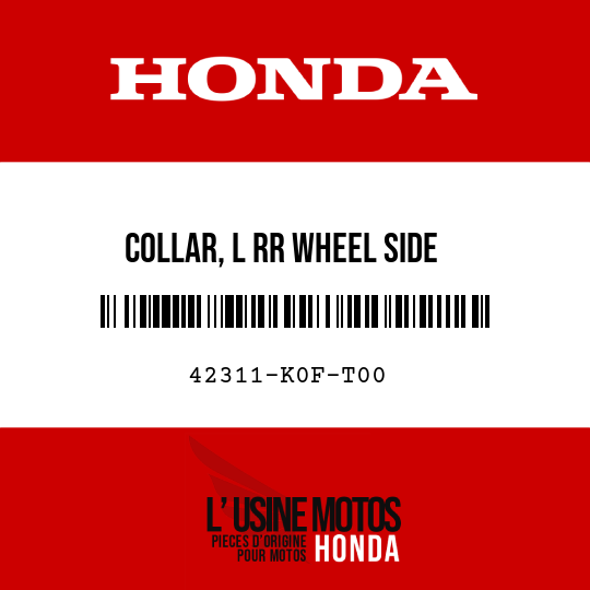 image de 42311-K0F-T00 COLLAR, L RR WHEEL SIDE