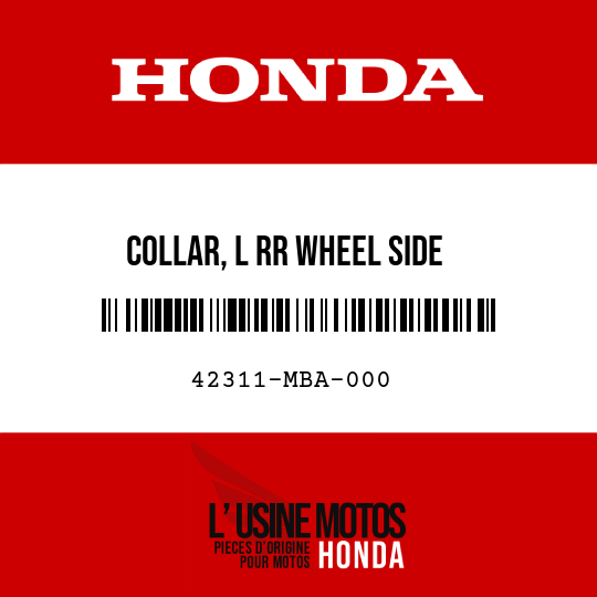 image de 42311-MBA-000 COLLAR, L RR WHEEL SIDE