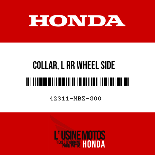 image de 42311-MBZ-G00 COLLAR, L RR WHEEL SIDE