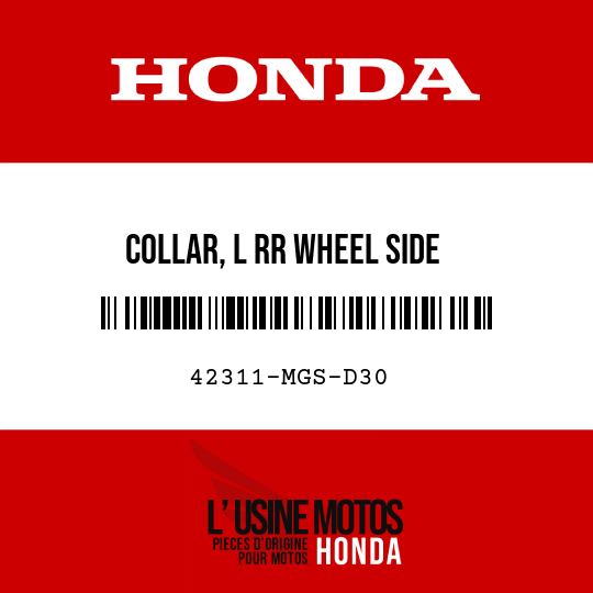 image de 42311-MGS-D30 COLLAR, L RR WHEEL SIDE